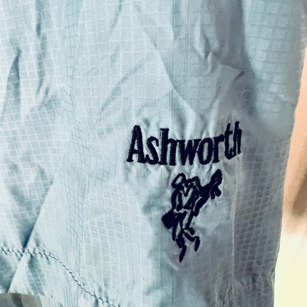 Ashworth Blue Half-Zip Men's Golf Windbreaker Jacket - Picture 2 of 6